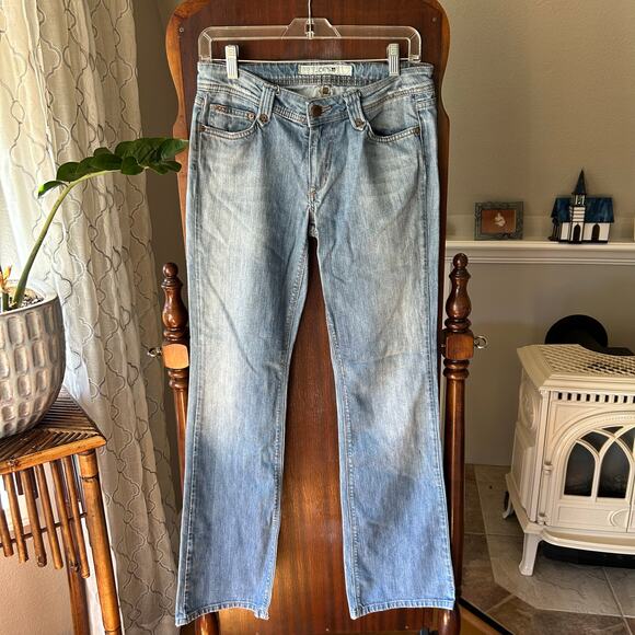 Joes Jeans Womens 31 x 32 Jae Flare medium Wash Low Rise boho Distressed Y2K - Picture 1 of 12